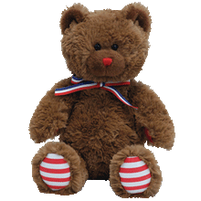 Load image into Gallery viewer, Ty Beanie Baby Patriotic Uncle Sam Bear (Retired)
