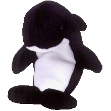 Load image into Gallery viewer, Ty Beanie Babies Waves The Black &amp; White Orca Whale (Retired)
