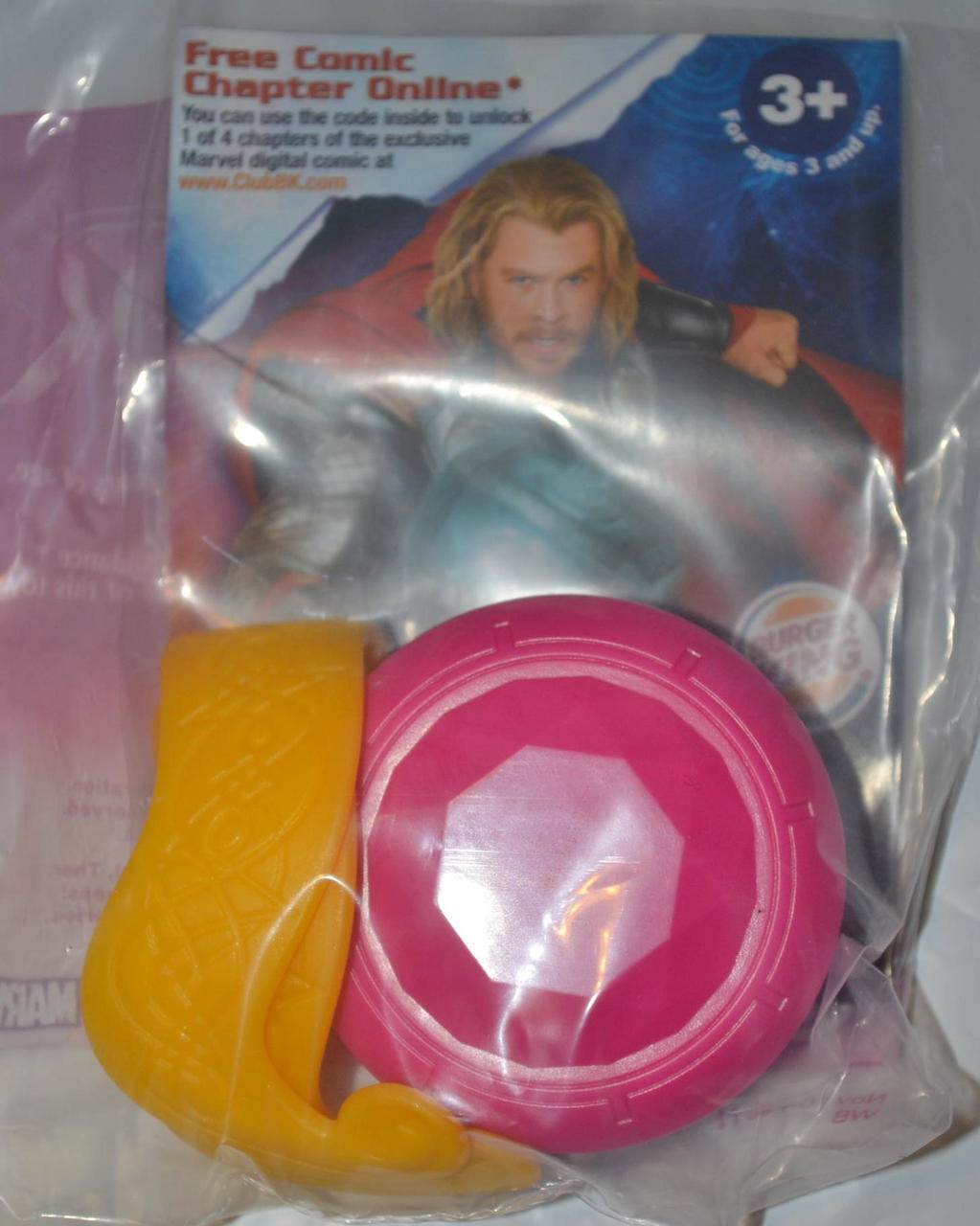 Burger King 2011 Marvel Studios Thor Asgardian Gleamin' Pink Bracelet Toy