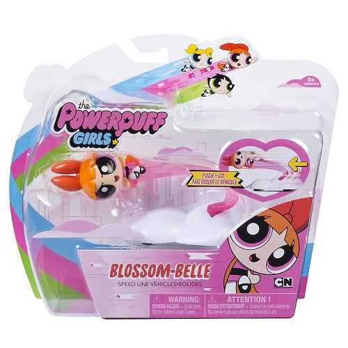 PowerPuff Girls Blossom Bulle Speed Line Vehicle Toy Doll