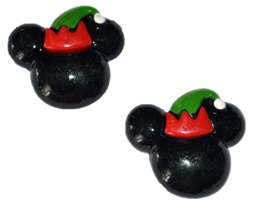 Mouse Ears Elf Resin Flatback Cabochons Crafts Hair bows (Set of 2)