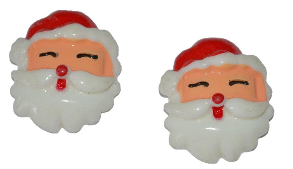 Christmas Santa Claus Resin Cabochons (Set of 2)