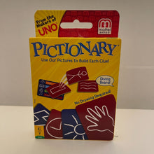 Load image into Gallery viewer, Mattel 2012 Pictionary Card Game Use Pictures to Build Clues
