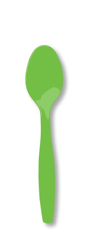 Touch of Color Premium Cutlery Spoons 50 Count - Citrus Green