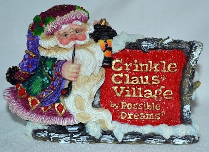 Vintage 1997 Crinkle Claus Village Display Figurine #965006