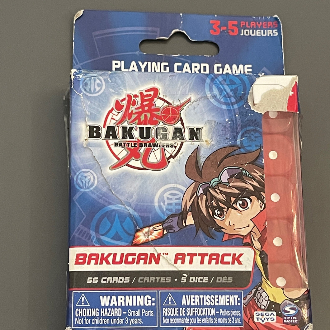 Spin Master Bakugan 2008 Battle Brawlers Attack Playing Card & Dice Game