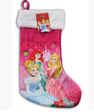 Load image into Gallery viewer, Disney Princess Christmas Holiday Stocking 18" or Santa Hat 16"
