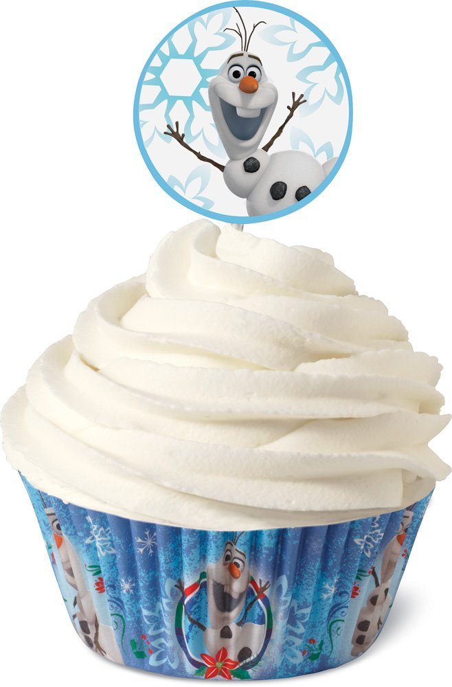 Wilton Disney Frozen Olaf Cupcake Combo Kit Liners & Pics
