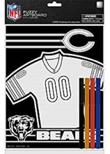 Load image into Gallery viewer, NFL Chicago Bears 8 X 10 Inches Fuzzy Coloring Board With Markers
