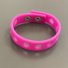 Load image into Gallery viewer, Purple Silicone Wristbands for Shoe Charms Sport Bracelets -  7&quot; (18cm) Kids

