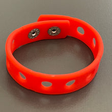 Load image into Gallery viewer, Red Silicone Wristbands for Shoe  Charms Sport Bracelets -  7&quot; (18cm) Kids
