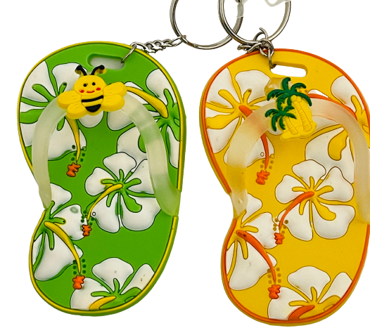 Tropical Flip Flop Beach Sandal Keychain Ring 4