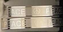 Load image into Gallery viewer, Groovy Stainless Metal Peace Sign Symbol Wristband Bracelet
