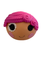 Load image into Gallery viewer, MGA Lalaloopsy Hot Pink Hair Button Eyes 1 Patch  Doll Toy Head #1 (Pre-owned)
