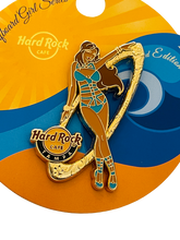 Load image into Gallery viewer, Hard Rock Cafe 2016 Regional Surfboard Girl Series #16 Ltd Ed. Pin
