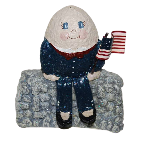 Enesco 2001 Belsnickle Humpty Dumpty on the Wall Figurine #863319