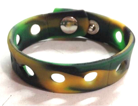 Camo Wristbands for Shoe Charms Adjustable Bracelets - Military 7