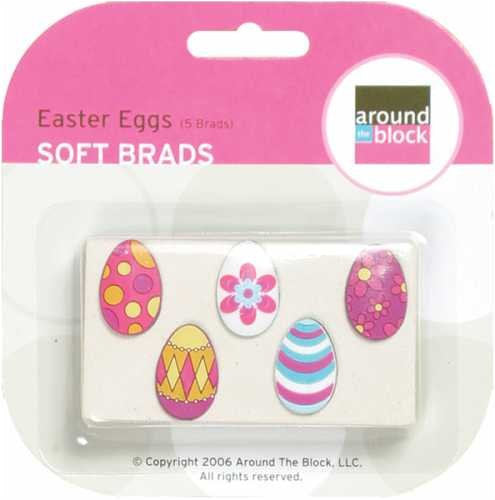 Around the Block Soft Brads Easter Egg 5pcs Package