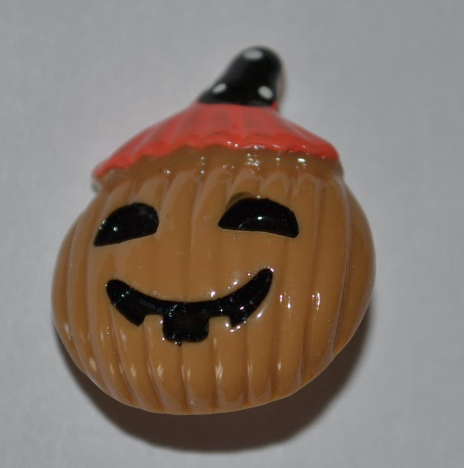 Halloween Holiday Brooch Spooky Pumpkin Resin Cabochon Coat Pin