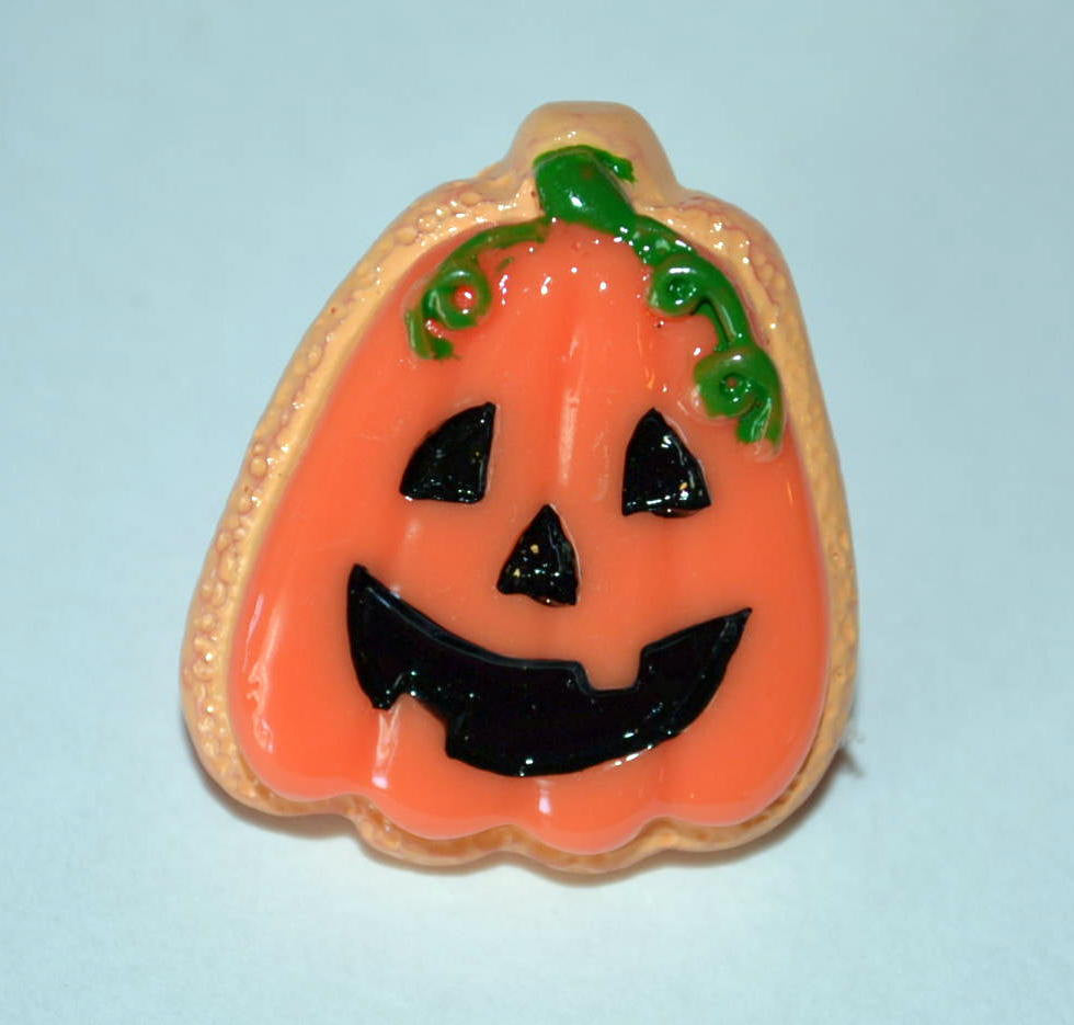 Halloween Smiling Brooch Pumpkin jack-o-Lantern Hat Resin Cabochon Pin