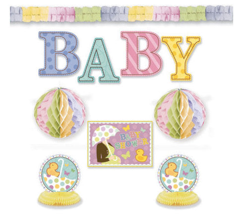 Gartner Studio Pastel Colors Baby Shower Party Supplies Decorations 10pcs Set