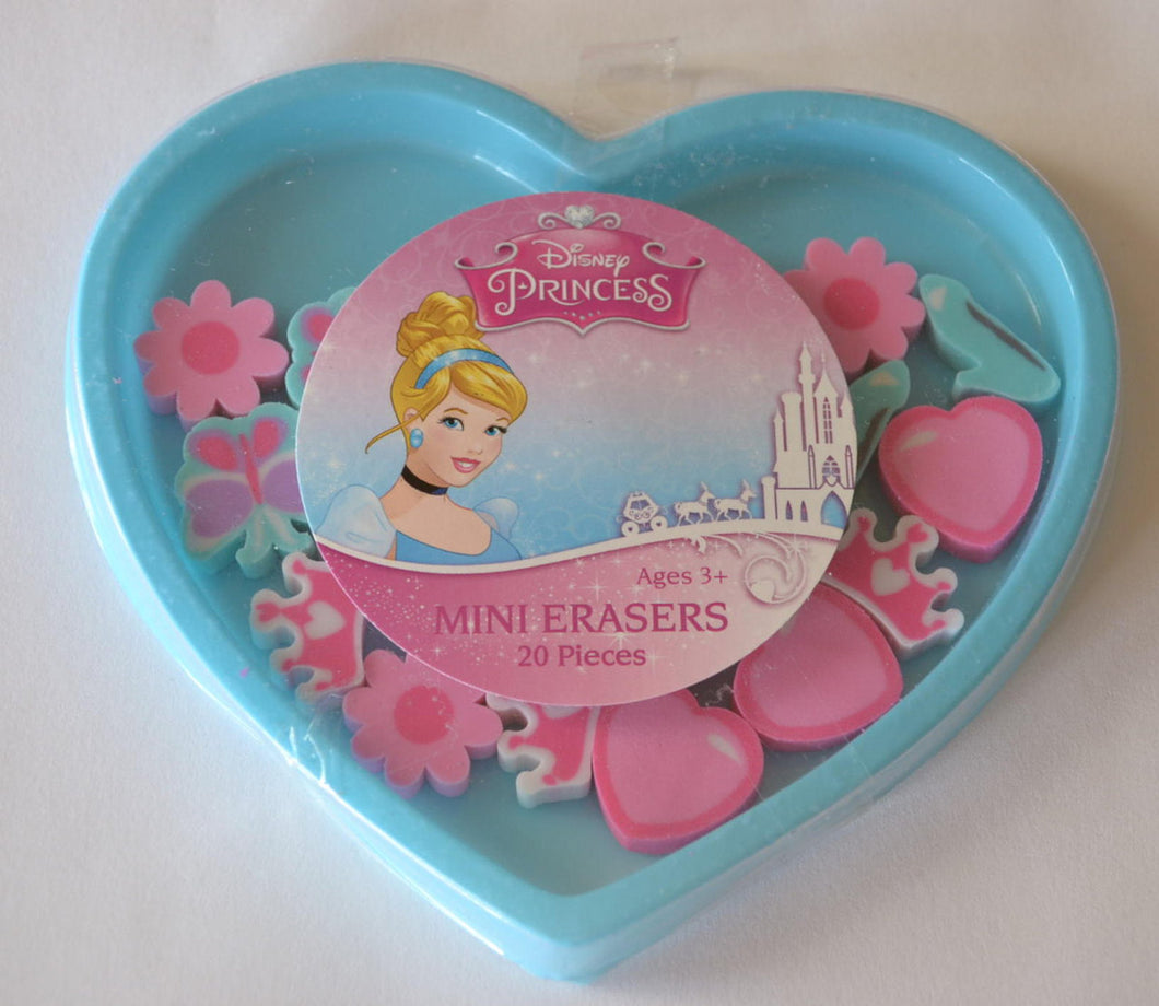Cinderella Princess Flowers Crown Slippers Mini Erasers Set 20pcs Party Favors
