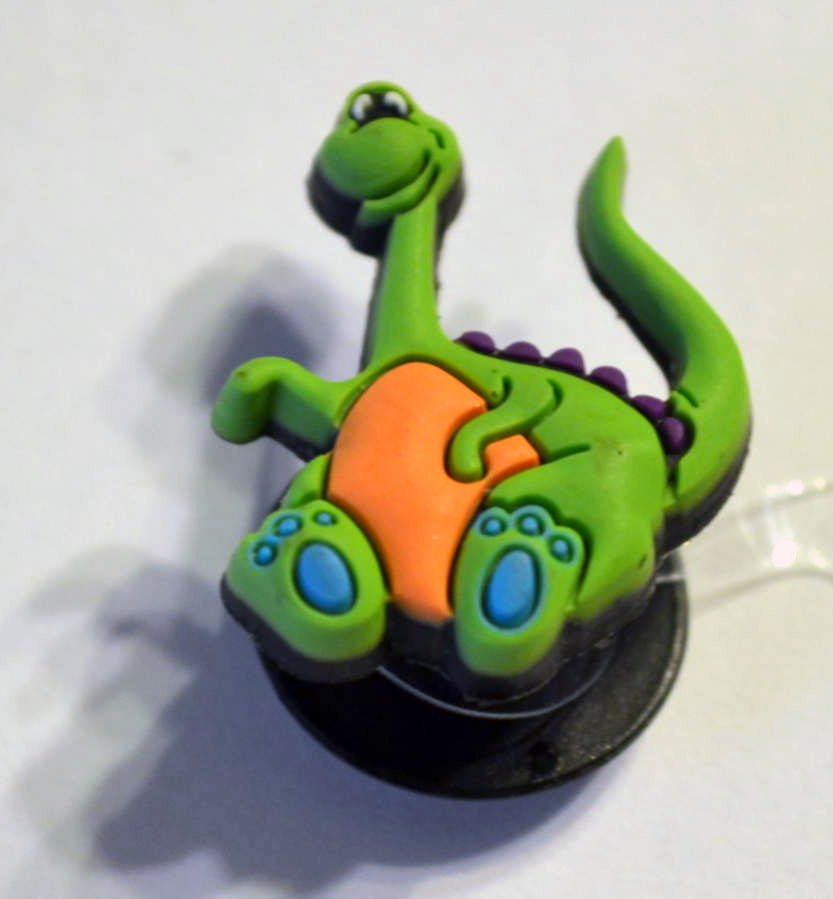 2006-07 Smiling Dinosaur Orange Belly Jibbitz™ Kids Shoe Charms