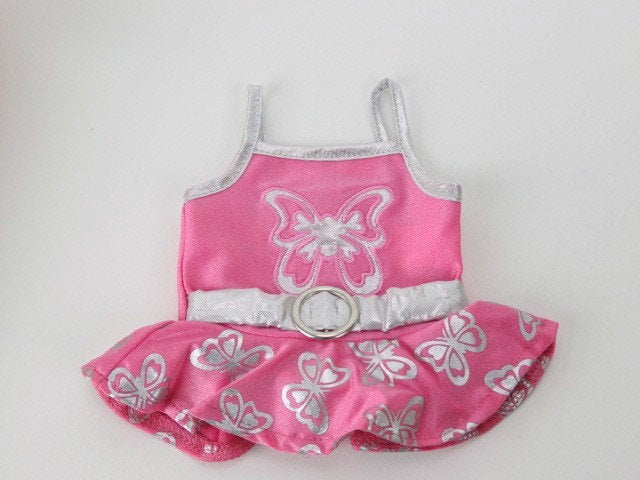 Doll Clothes Swimsuit Metallic Pink & Silver Butterfly fits 18