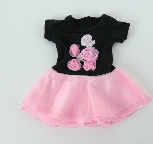 Doll Clothes Poodle Dress Pink & Black Poodle Doll Dress fits 18