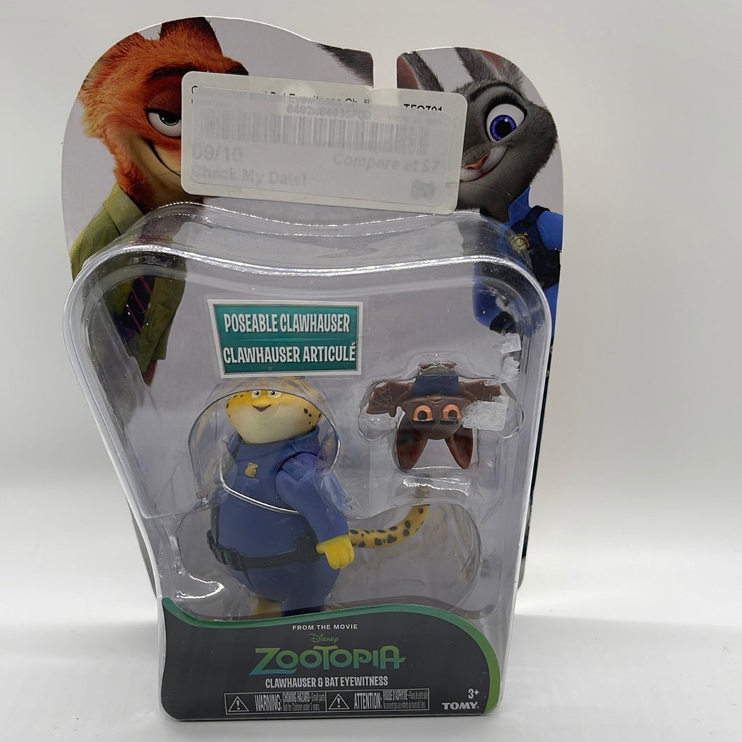 2016 Zootopia Clawhauser and Bat Eyewitness Figures by Tomy