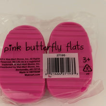 Load image into Gallery viewer, Pink Butterfly Flats My Life Doll Slippers Shoes Sandals fit 18&quot; Doll Walmart #27193
