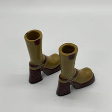 Load image into Gallery viewer, MGA Bratz Doll Meygan Express it Tan &amp; Brown Platform Boot Brown Sole, Buckle High Tops (Pre-owned)
