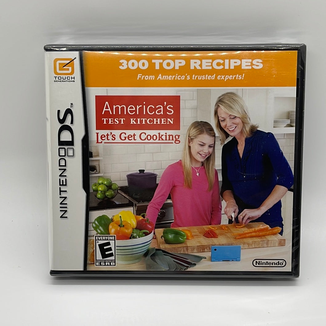 America'S Test Kitchen: Let's Get Cooking Nintendo DS 300 Recipes SEALED