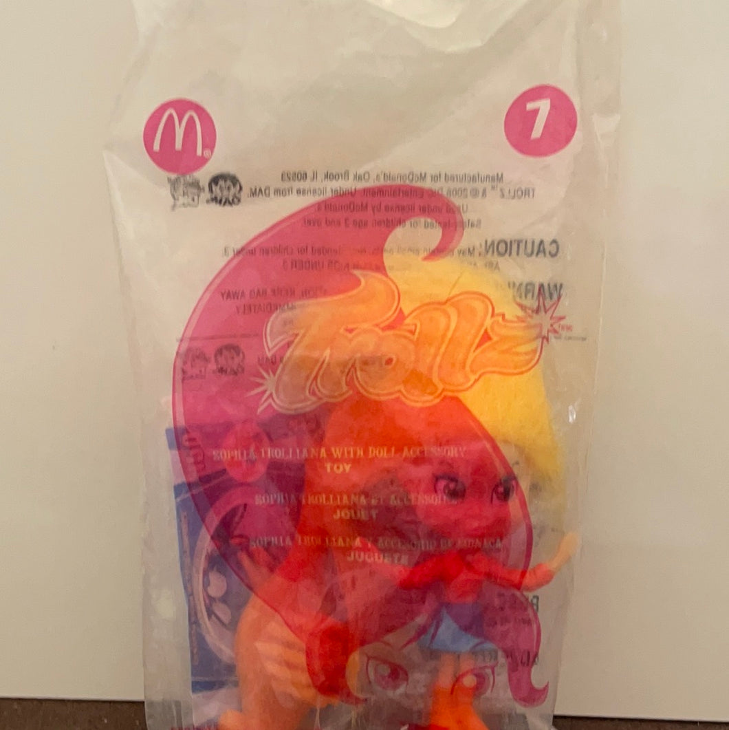 McDonald's 2006 Trolliana Sophia Troll Yellow Hair Toy #7