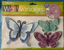 Load image into Gallery viewer, Wall Wonders 3D 3-Piece Pastel Butterfly Wall Craft sticker
