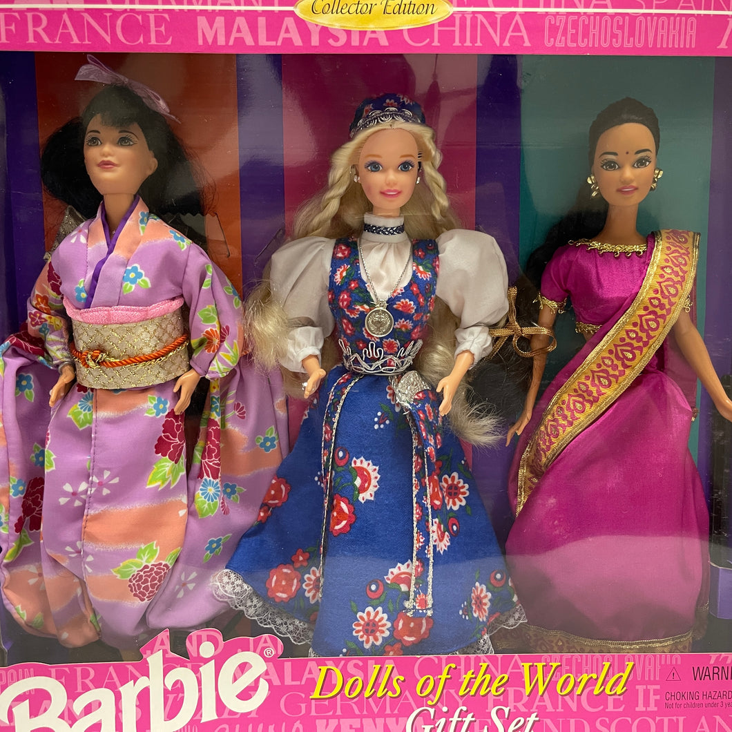 Mattel 1995 Barbie Dolls of the World Doll Giftset Japan Norway India #15283