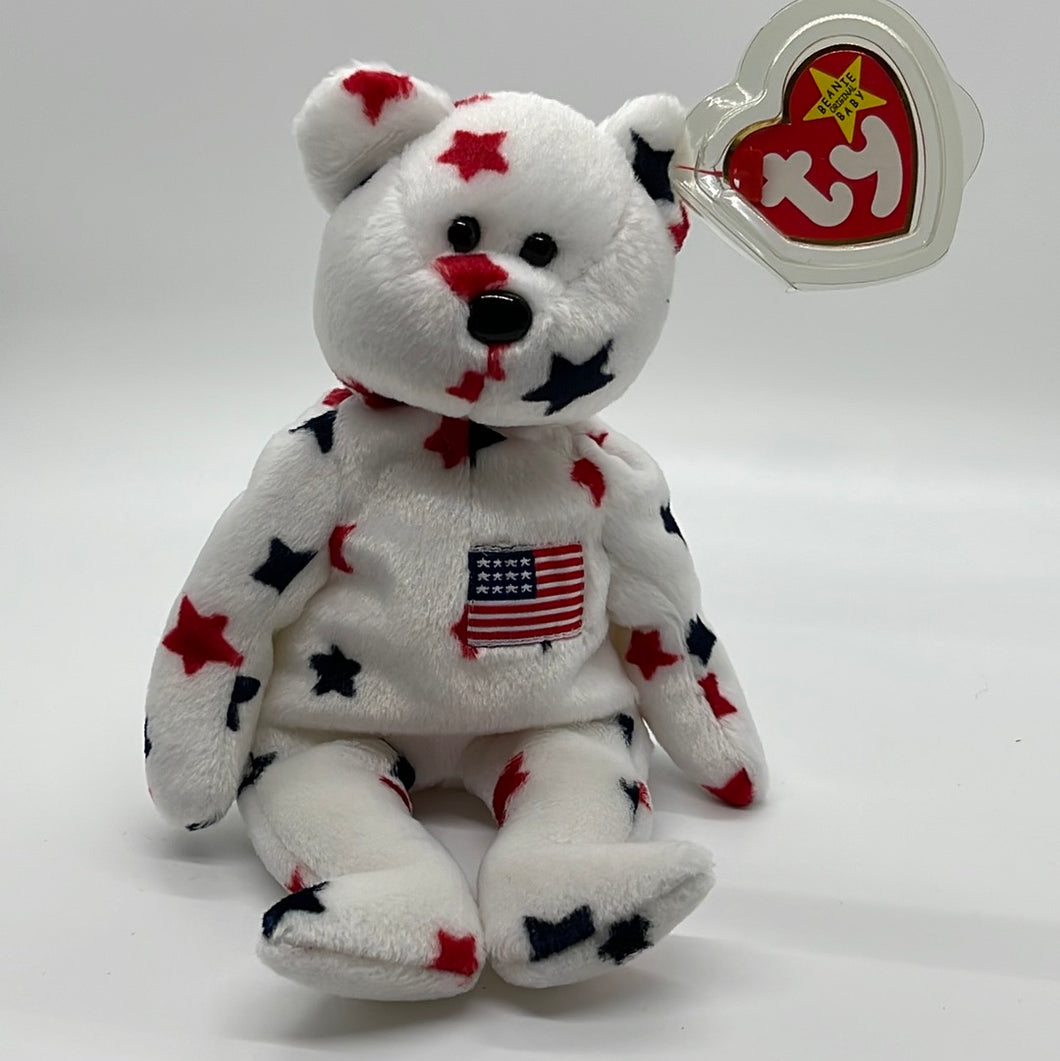 Ty Beanie Baby Glory Bear America USA (Retired)