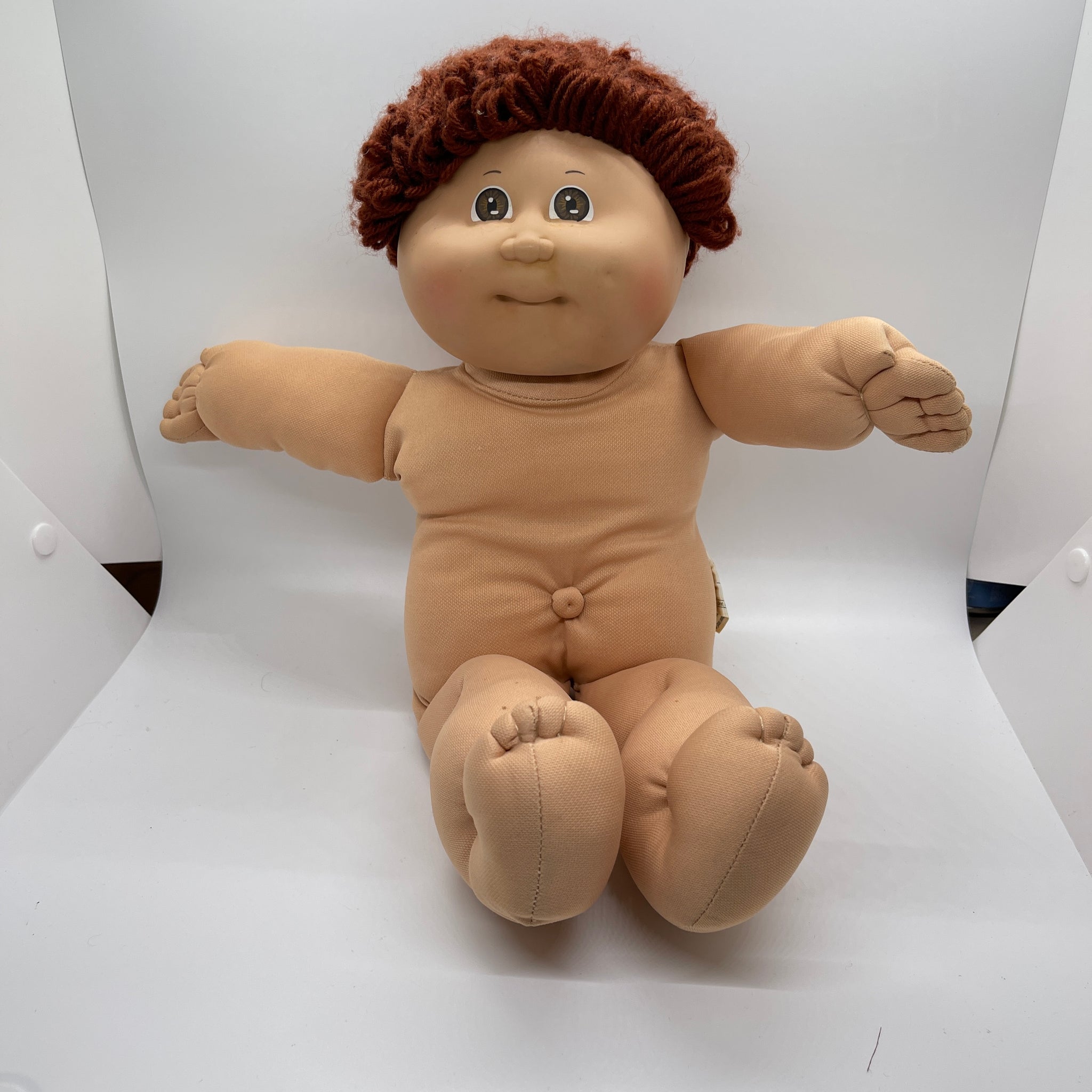 新入荷 Vintage 1982 Cabbage Patch Kids Doll Curly Yarn Hair & Lion  Suit-Coleco. 海外 即決