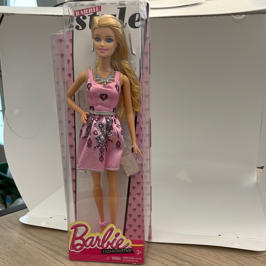 Mattel 2013 Barbie Fashionistas Style Doll Jewel Print Light Pink Dres –  Groovy61crafts