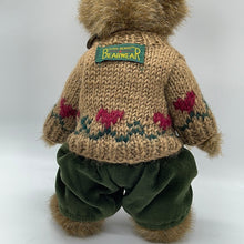 Load image into Gallery viewer, Vintage Boyd Bearwear Bear Knit Sweater Green Suspender Pants 8&quot;Jointed (Pre-owned)
