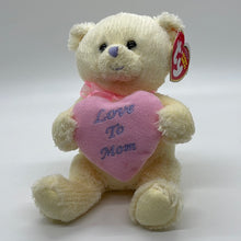 Load image into Gallery viewer, Ty Beanie Baby Love to  Mom Beige Bear Pink Heart (Retired)
