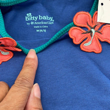 Load image into Gallery viewer, American Girl Bitty Baby Blue Girls Tropical Top with Flowers
