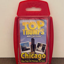 Load image into Gallery viewer, Top Trumps Playing Cards Chicago &#39;30 Things To See And Do&#39; Strategy Card Game
