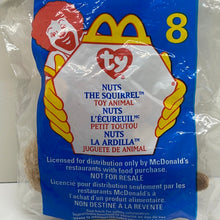 Load image into Gallery viewer, McDonald&#39;s 1999 Ty Teenie Beanie Nuts the Squirrel Toy #8
