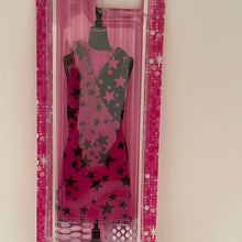 Load image into Gallery viewer, Barbie 2012 Fashionistas Hot Pink Fushia Dress Black Stars Sleeveless Dress
