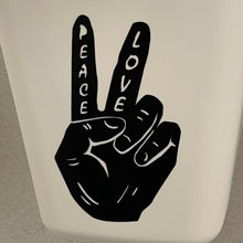 Load image into Gallery viewer, Peace Love Hand Vinyl Decal for Crafters 2.7&quot; x 3.5&quot;
