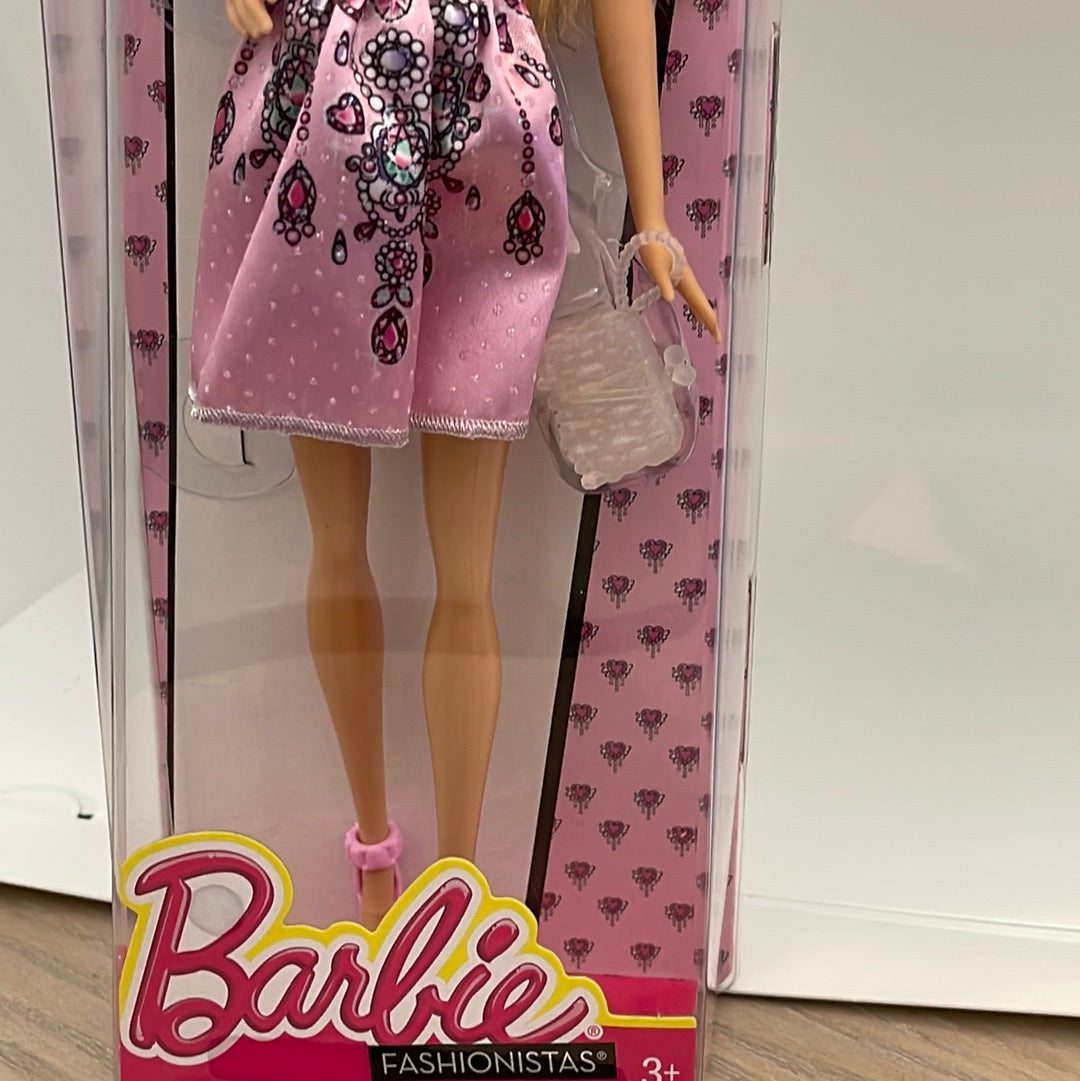 Mattel 2013 Barbie Fashionistas Style Doll Jewel Print Light Pink Dres –  Groovy61crafts