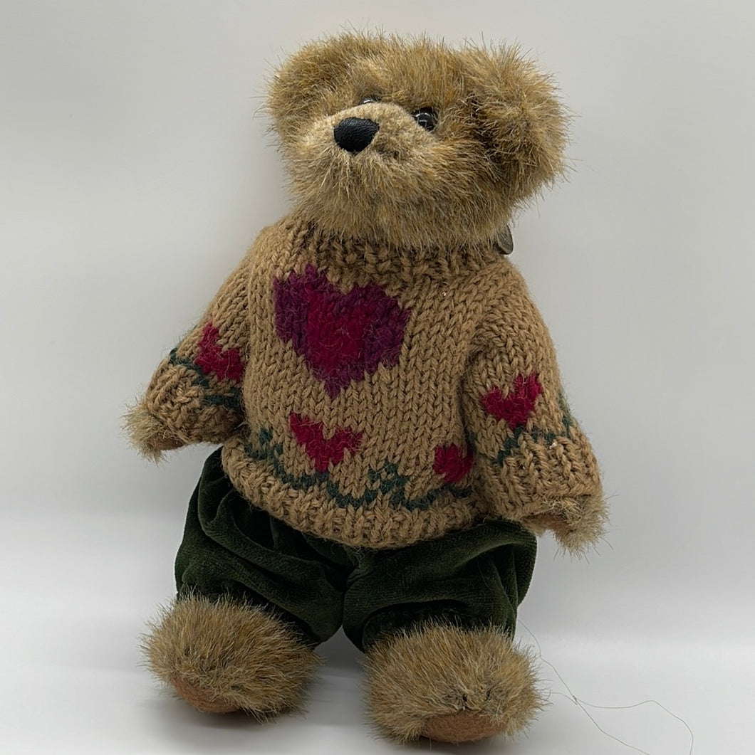 Vintage Boyd Bearwear Bear Knit Sweater Green Suspender Pants 8