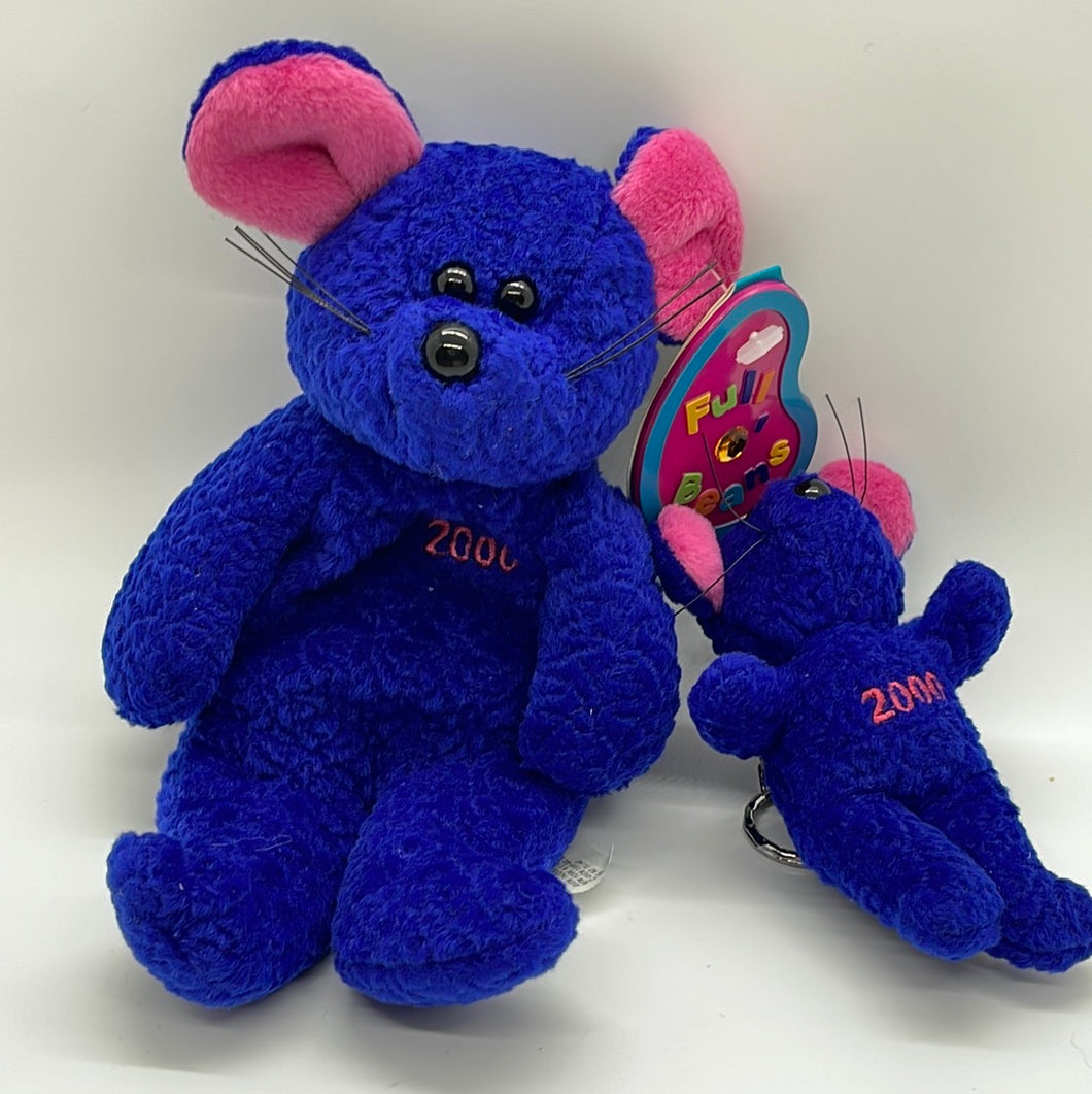 Vtg 2000 Avon Birthstone Full Of Beans Millennium Cheesecake Mouse Stuffed Toy (Pre-Owned)