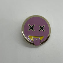Load image into Gallery viewer, 2017 Coach Stores Purple Emoji Enamel Pinback 1.0&quot; Purse Pin
